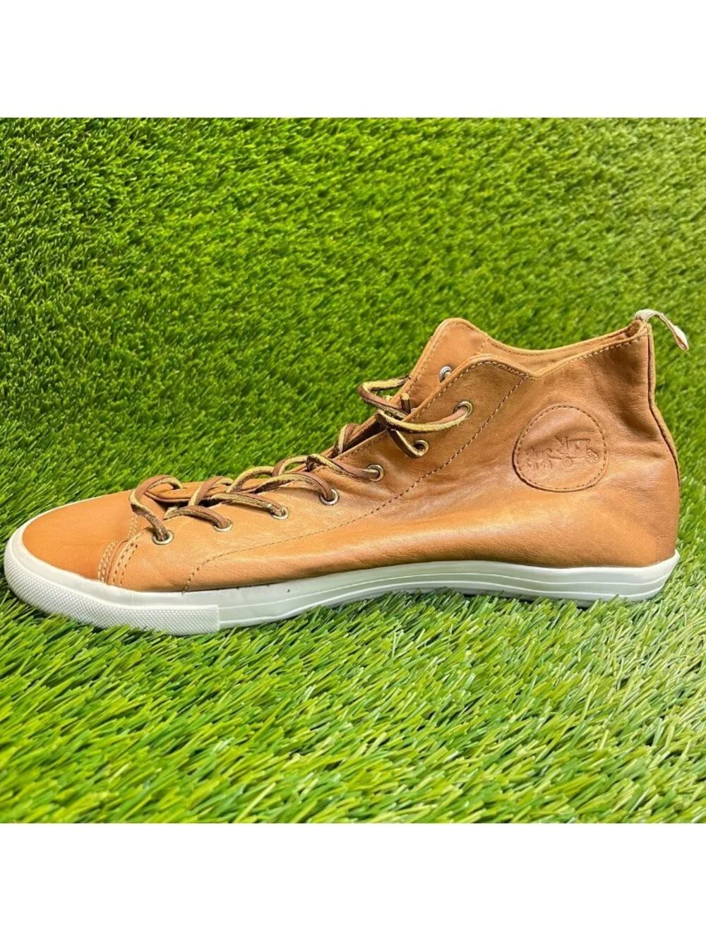 Coach Brenna Womens Size 11 Brown Athletic Leather Lace Up Shoes Sneakers